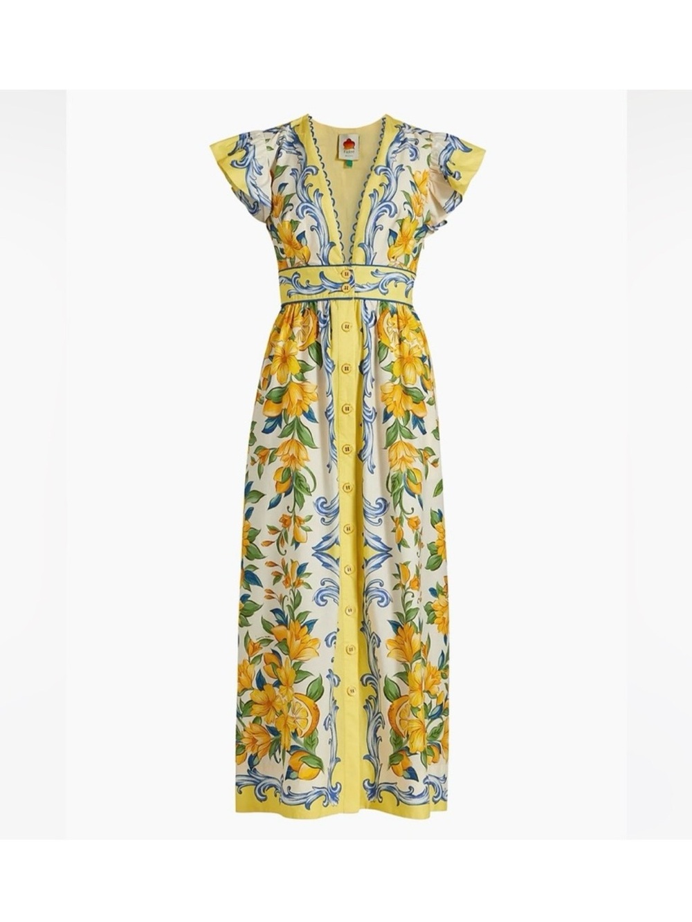 FARM RIO
SICILY SCARF ANKLE Maxi
DRESS Size S Small